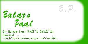 balazs paal business card